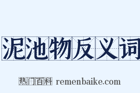 泥池物反义词是什么意思的图片
